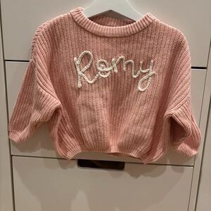 Romy Blush Pink Crew Neck Sweater